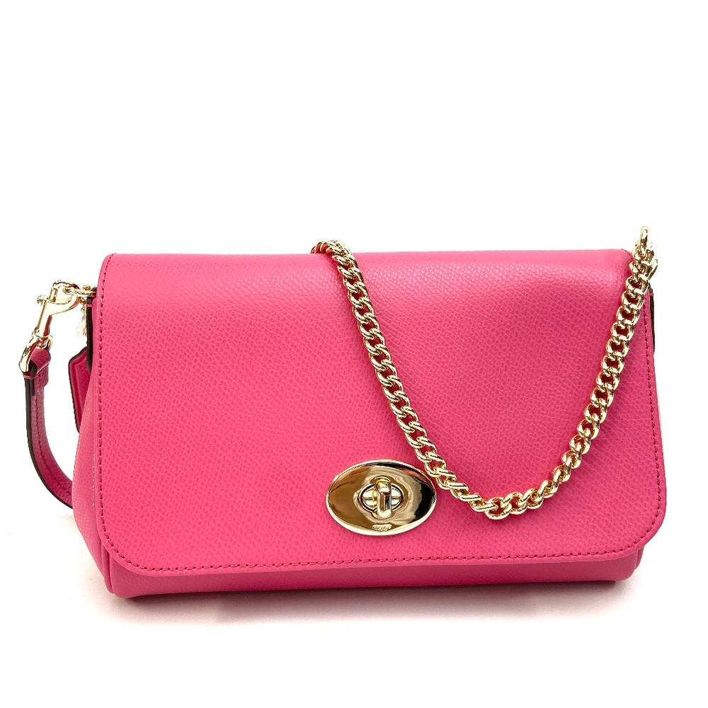 Coach crossgrain Leather Mini Ruby Crossbody Dahlia